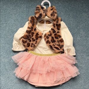 Baby Starters Leopard Print and Cream Outfit